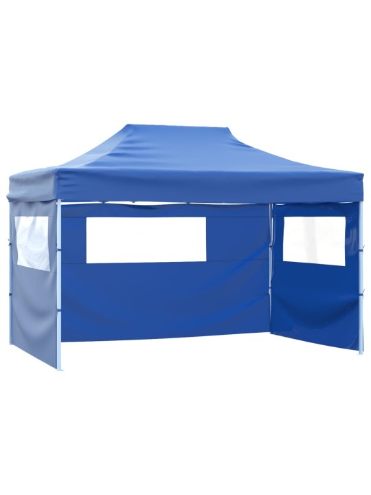 Saliekama nojume ar 3 sienām, zila, 3x4 m, tērauds