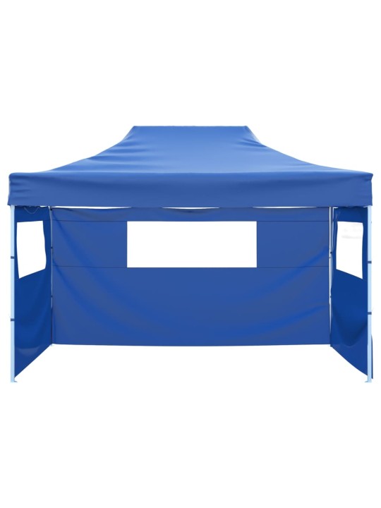 Saliekama nojume ar 3 sienām, zila, 3x4 m, tērauds
