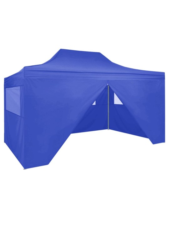 Saliekama nojume ar 4 sienām, zila, 3x4 m, tērauds