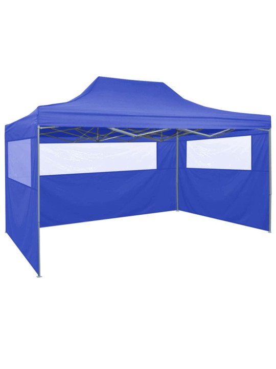 Saliekama nojume ar 4 sienām, zila, 3x4 m, tērauds