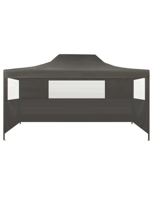 Saliekama nojume ar 3 sienām, 3x4 m, antracītpelēka, tērauds