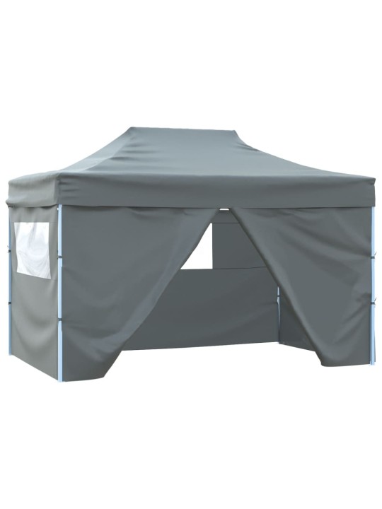 Saliekama nojume ar 4 sienām, pelēka, 3x4 m, tērauds