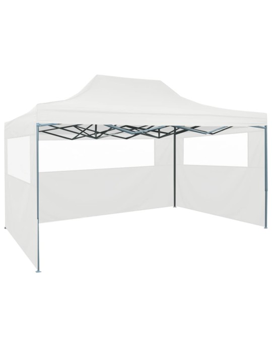 Saliekama nojume ar 3 sienām, balta, 3x4 m, tērauds