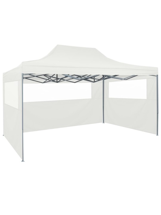 Saliekama nojume ar 4 sienām, balta, 3x4 m, tērauds