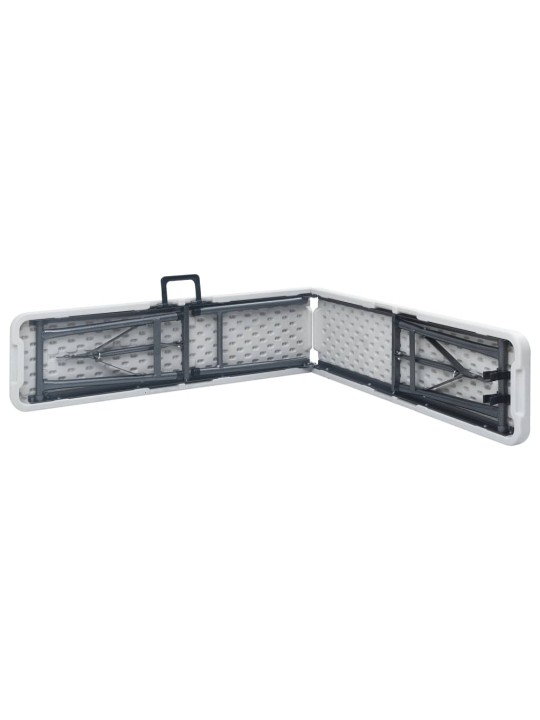 Saliekami dārza soli, 2 gab., 180 cm, hdpe, balti