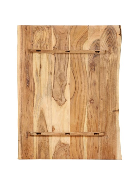 Galda virsma, akācijas masīvkoks, 80x(50-60)x2,5 cm