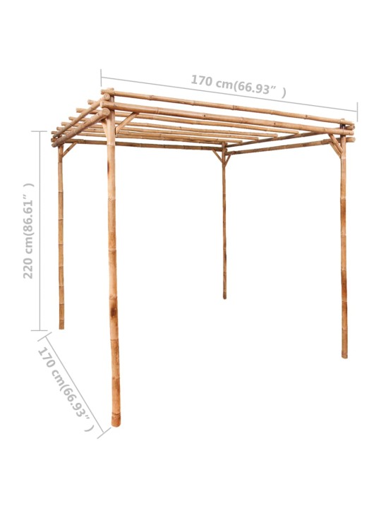 Pergola, 170x170x220 cm, bambuss