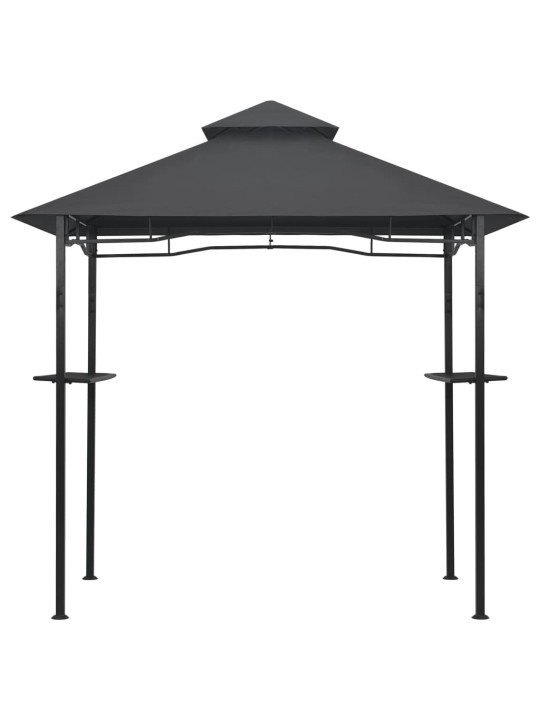 Dārza nojume grilam, 240x150x255 cm, antracītpelēka, tērauds