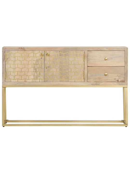 Kumode, 120x30x75 cm, mango masīvkoks, zelta krāsā