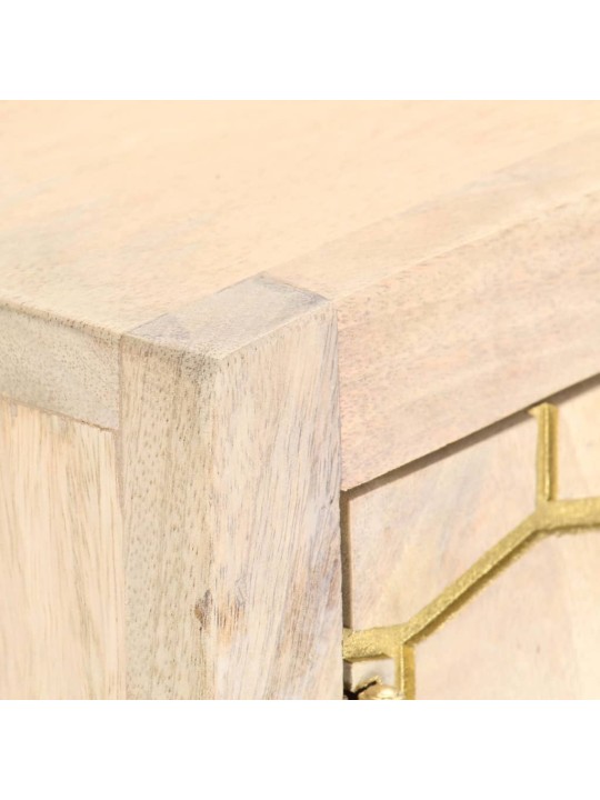 Kumode, 120x30x75 cm, mango masīvkoks, zelta krāsā