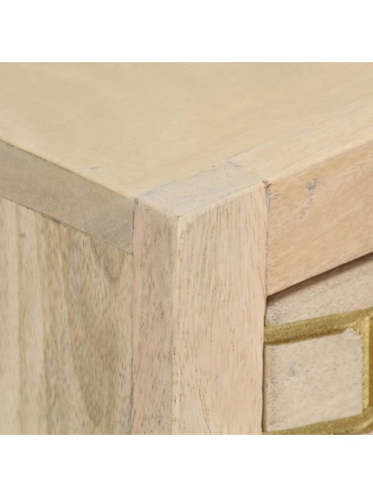 Konsoles galdiņš, zelta krāsa, 90x30x75 cm, mango masīvkoks