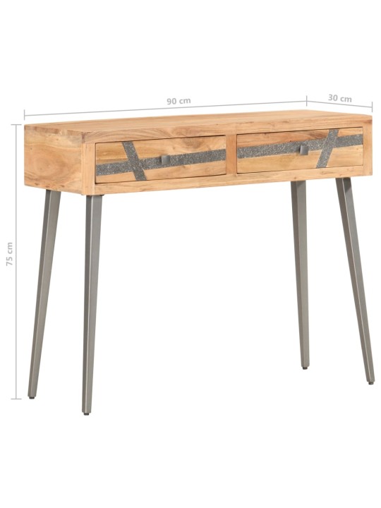 Konsoles galdiņš, 90x30x75 cm, akācijas masīvkoks
