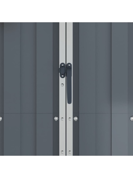 Dārza šķūnis, pelēks, 116x45x175 cm, cinkots tērauds