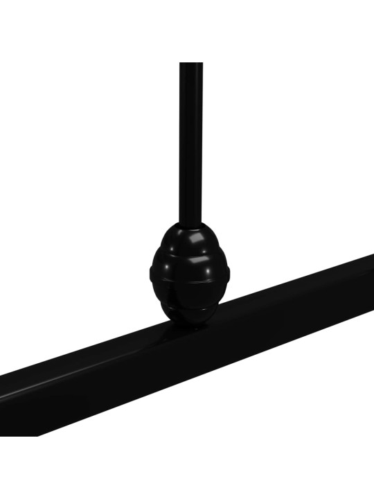 Gultas rāmis, melns metāls, 100x200 cm