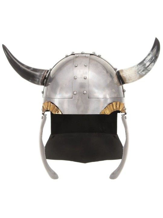 Pasaku vikingu bruņucepure, sudraba krāsas tērauds