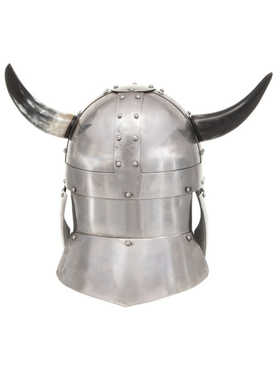 Pasaku vikingu bruņucepure, sudraba krāsas tērauds