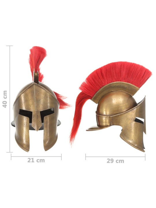 Grieķu karotāju bruņucepure, replika, misiņa krāsas tērauds