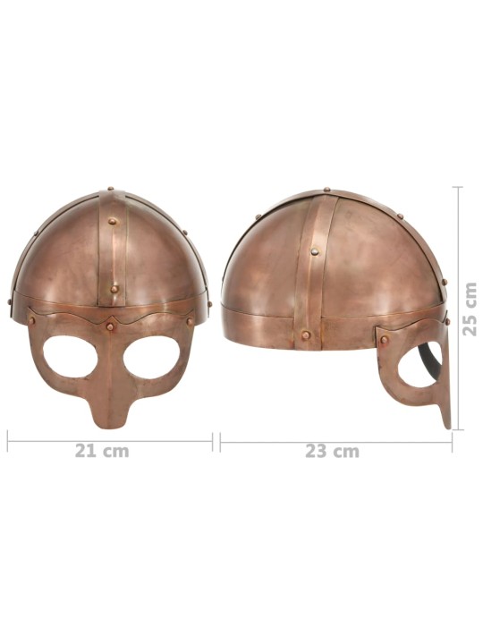 Vikingu bruņucepure, replika, vara krāsas tērauds
