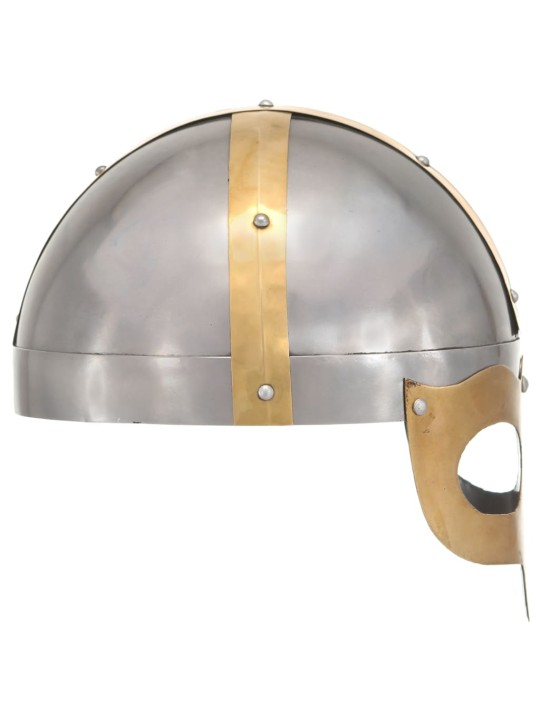 Vikingu bruņucepure, replika, sudraba krāsas tērauds