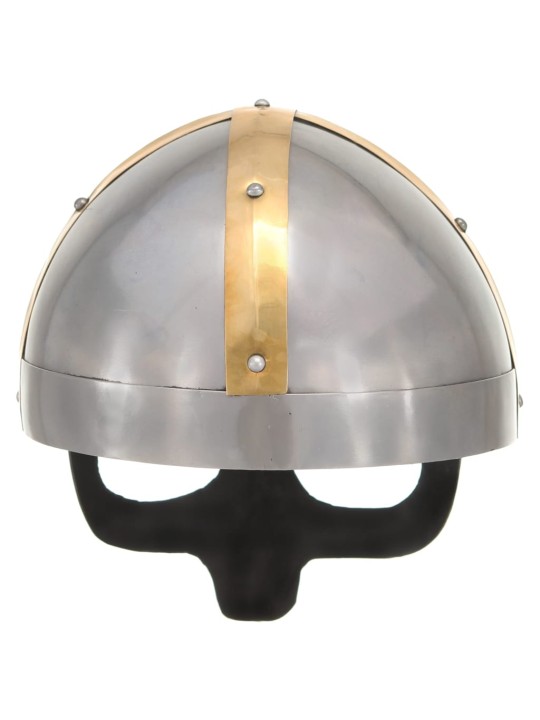 Vikingu bruņucepure, replika, sudraba krāsas tērauds