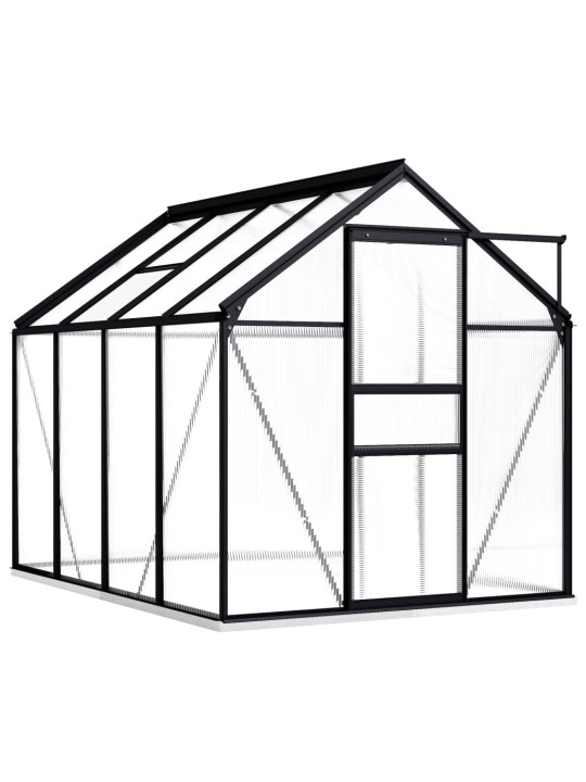 Siltumnīca ar pamata rāmi, pelēks alumīnijs, 4,75 m²