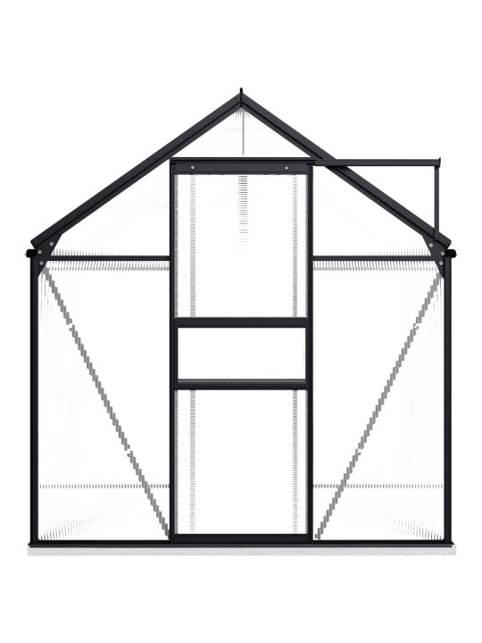 Siltumnīca ar pamata rāmi, pelēks alumīnijs, 4,75 m²