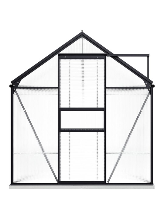 Siltumnīca ar pamatnes rāmi, pelēka, alumīnijs, 9,31 m²