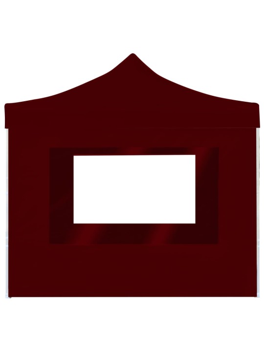 Saliekama nojume ar sienām, bordo krāsā, 2x2 m, alumīnijs