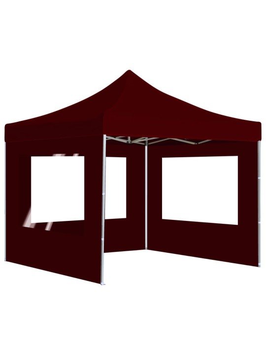 Saliekama nojume ar sienām, bordo krāsā, 2x2 m, alumīnijs