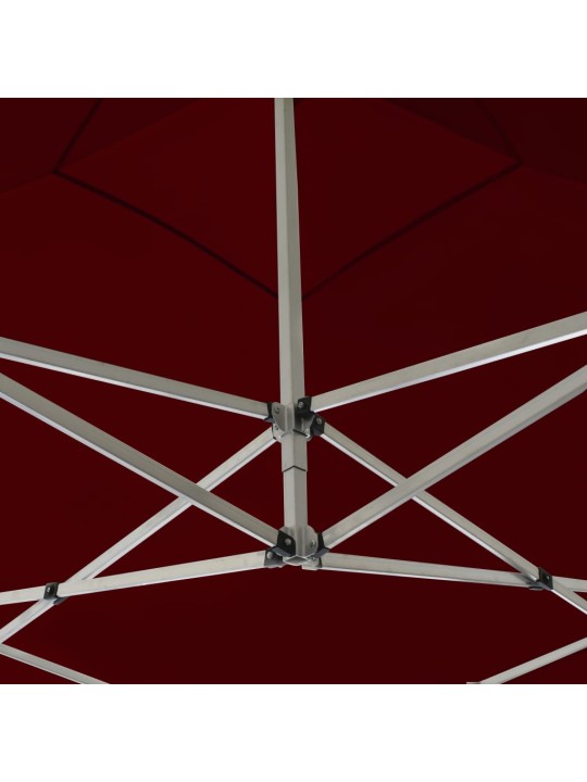 Saliekama nojume ar sienām, bordo krāsā, 2x2 m, alumīnijs