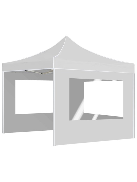 Saliekama svinību nojume ar sienām, balta, 2x2 m, alumīnijs