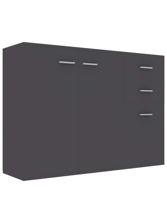Kumode, pelēka, 105x30x75 cm, inženierijas koks