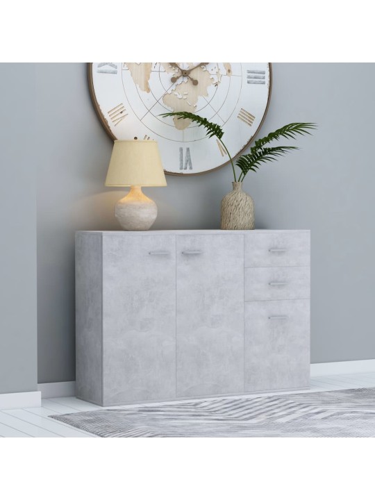 Kumode, 105x30x75 cm, inženierijas koks, betona pelēka