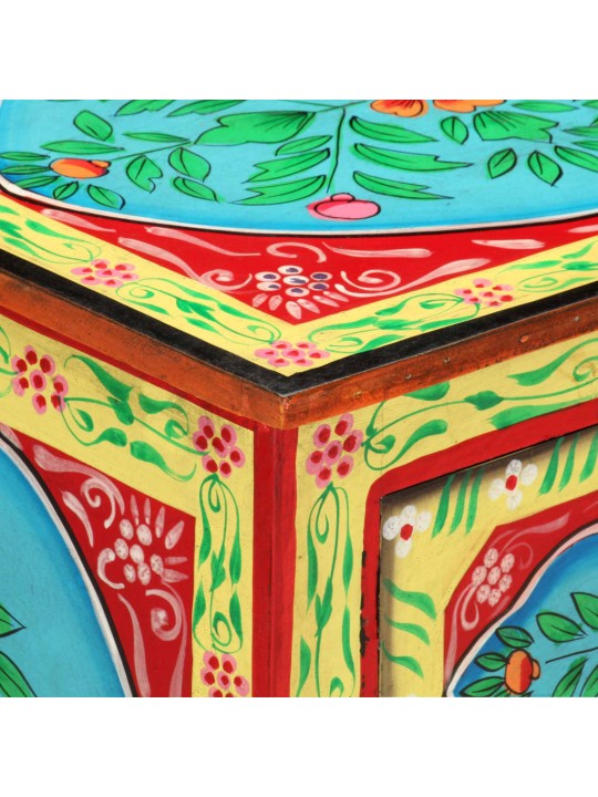 Naktsskapītis, 40x30x50 cm, apgleznots, mango masīvkoks