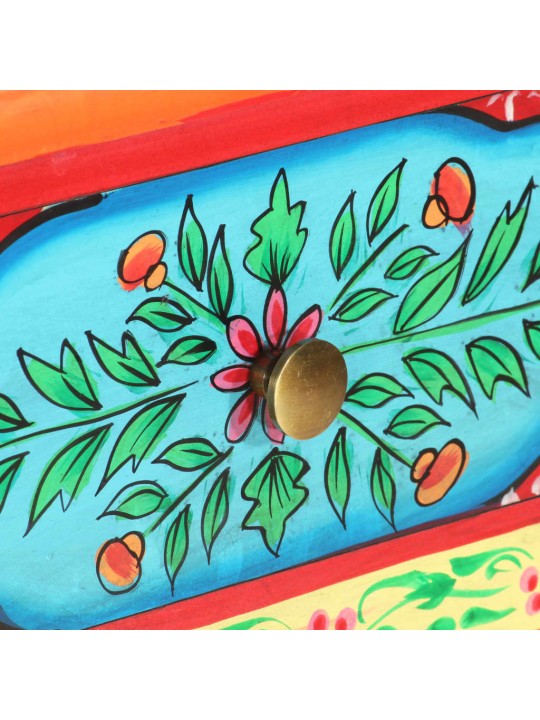 Konsoles galdiņš, apgleznots, 80x35x75 cm, mango masīvkoks