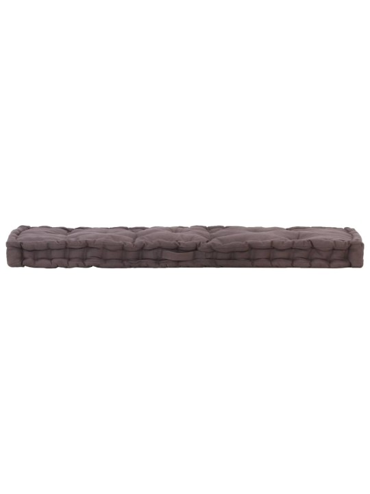 Palešu dīvānu spilvens, pelēks, 120x40x7 cm, kokvilna