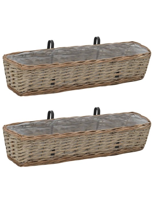 Balkona puķu kastes, 2 gab., pinums ar pe oderi, 80 cm