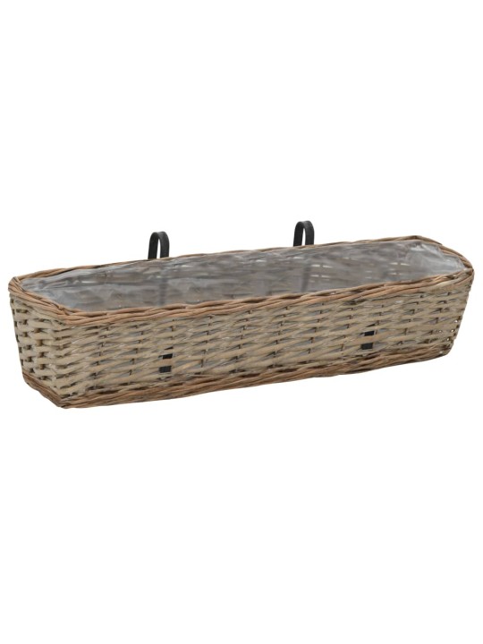 Balkona puķu kastes, 2 gab., pinums ar pe oderi, 80 cm