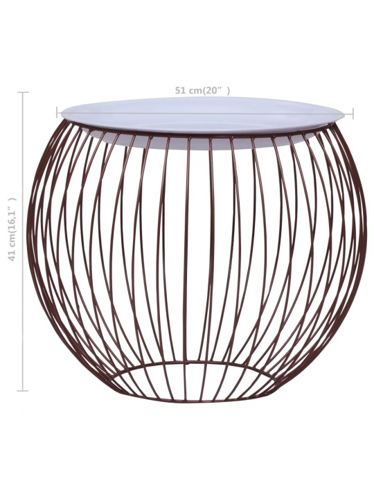 Kafijas galdiņš, ø 51 cm, zelta krāsā