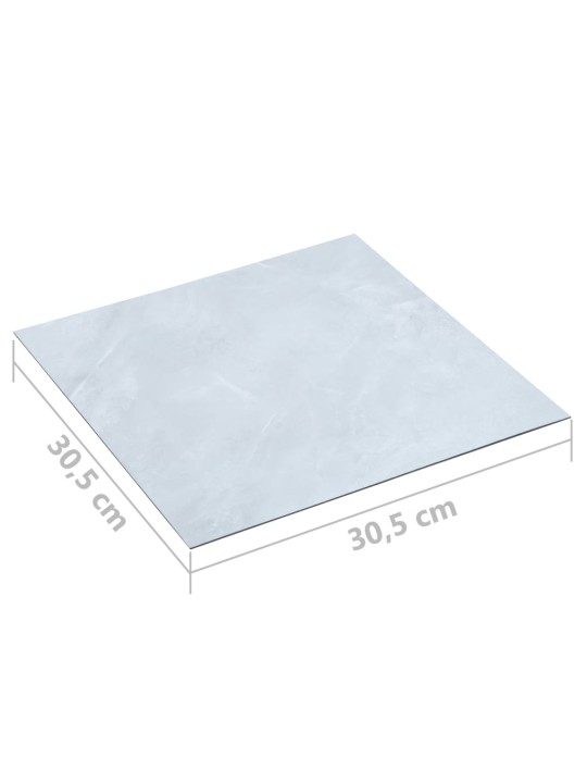 Grīdas flīzes, pašlīmējošas, 5,11 m², pvc, balta marmora krāsa