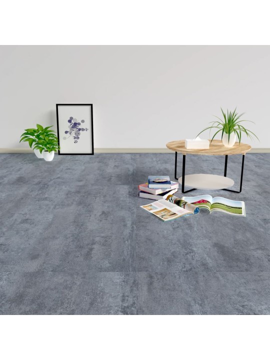 Grīdas flīzes, pašlīmējošas, 5,11 m², pvc, pelēka marmora krāsa