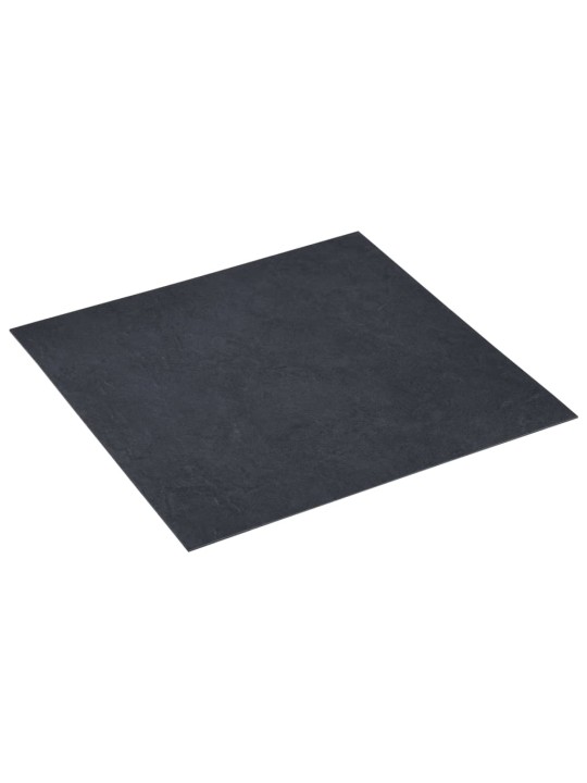 Grīdas flīzes, pašlīmējošas, 5,11 m², pvc, melna marmora krāsa