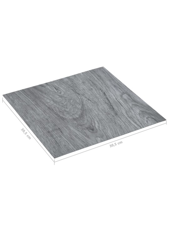 Grīdas flīzes, pašlīmējošas, 5,11 m², pvc, gaiši pelēkas