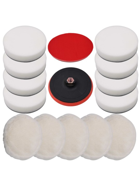 14-daļīgs pulēšanas spilventiņu komplekts, 180 mm