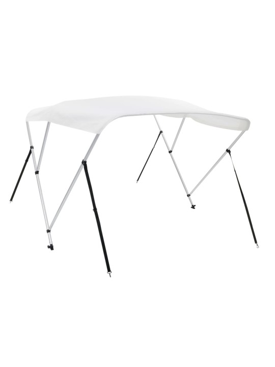 Trīsloku motorlaivas jumts, balts, 183x160x137 cm