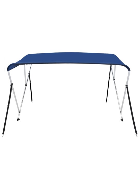 Trīsloku motorlaivas jumts, zils, 183x140x137 cm