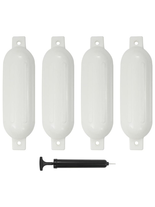 Laivas fenderi, 4 gab., balti, 51x14 cm, pvc