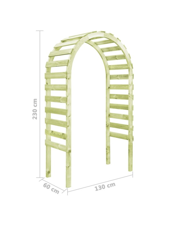 Dārza pergola, 130x60x230 cm, impregnēts priedes koks