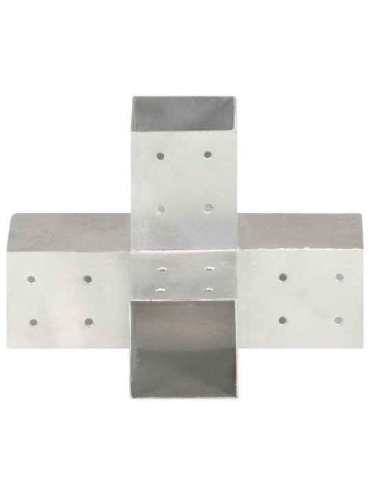 Stabu savienotājs, x forma, cinkots metāls, 81x81 mm