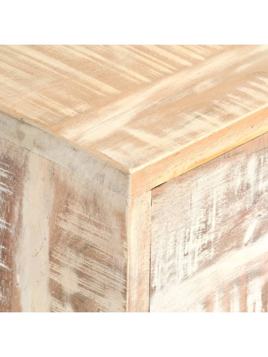 Tv skapītis, balts, 140x30x45 cm, akācijas masīvkoks